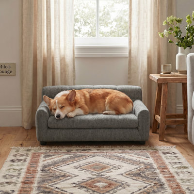Modern Pet Sofa With Backrest & Armrests – Soft & Comfortable Dog Couch For Small & Medium Dogs