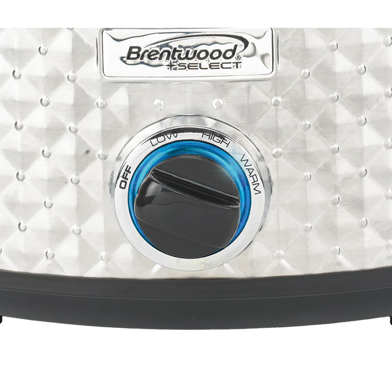 Brentwoo 7 Qt. Slow Cooker, Silver