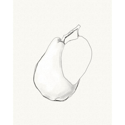 Dessin de poire - reproduction sur toile tendue
