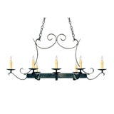 Handforged Metal Handcrafted Oval Hanging Pot Rack