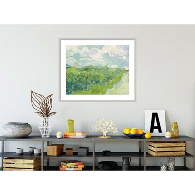 «Green Wheat Fields Auvers» par Vincent van Gogh, impression giclée sur cadre