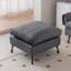 Canapé modulaire en L de 104,5 po avec repose-pieds convertible en L pour salon, appartements | Gris foncé | Cuir technique