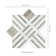 Wellington Pattern 12" X 12" Polished Marble Mosaic Floor And Wall Tile