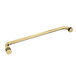 EE9A2B186E3E449497B1F78DD422336E Towel Bar And Modern Knob Combo, Brass Material, Tubular Construction, 24" Center To Center, Matte Black Finish