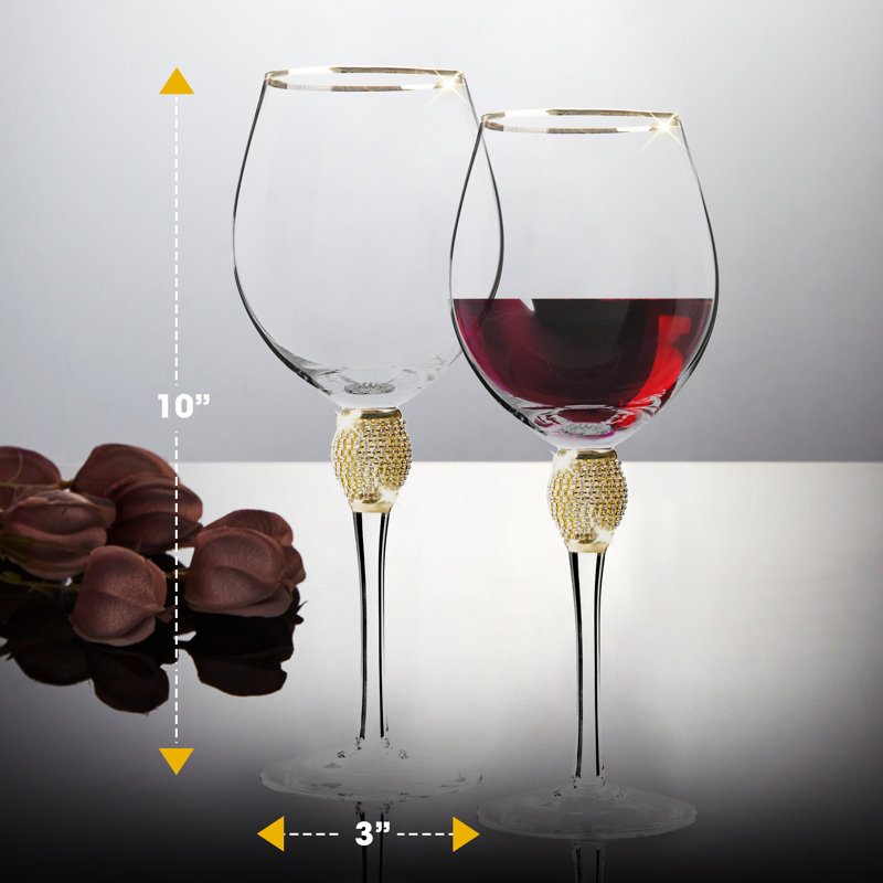 Neelyville 18oz. Wine Glass, 6, Gold