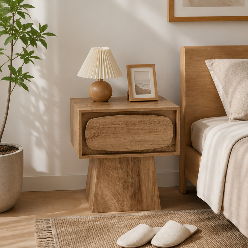 21.6" End Table, Small Side Table with Storage Drawer