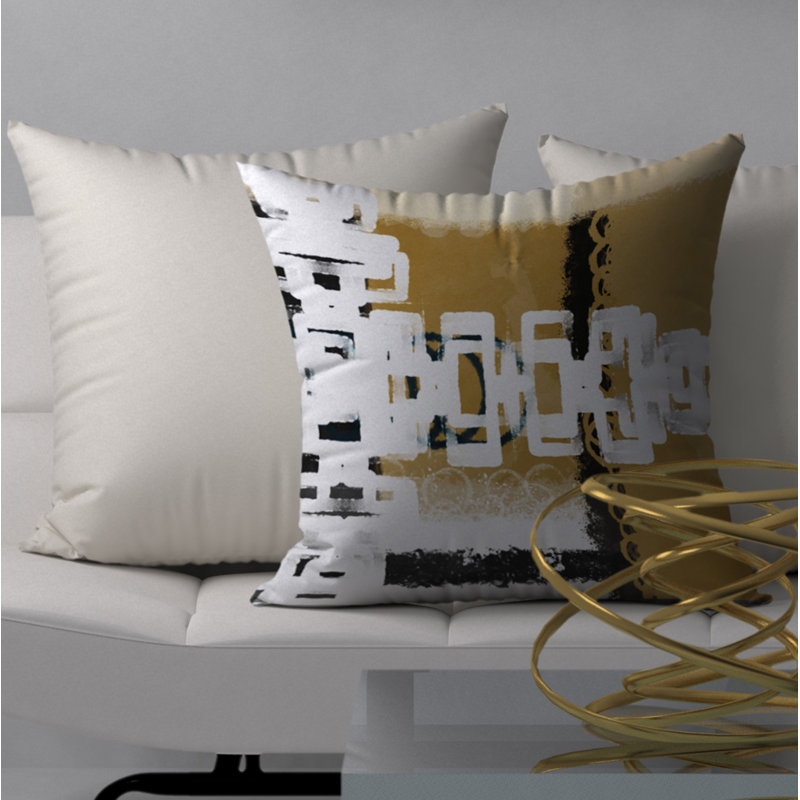 Abstract Reversible Throw Pillow, 18" x 18"