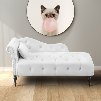 Earldene Velvet Chaise Lounge