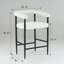 Ensemble de 2 tabourets de bar modernes rembourrés, chaises à hauteur de comptoir en tissu avec structure et accoudoirs en métal Boucle