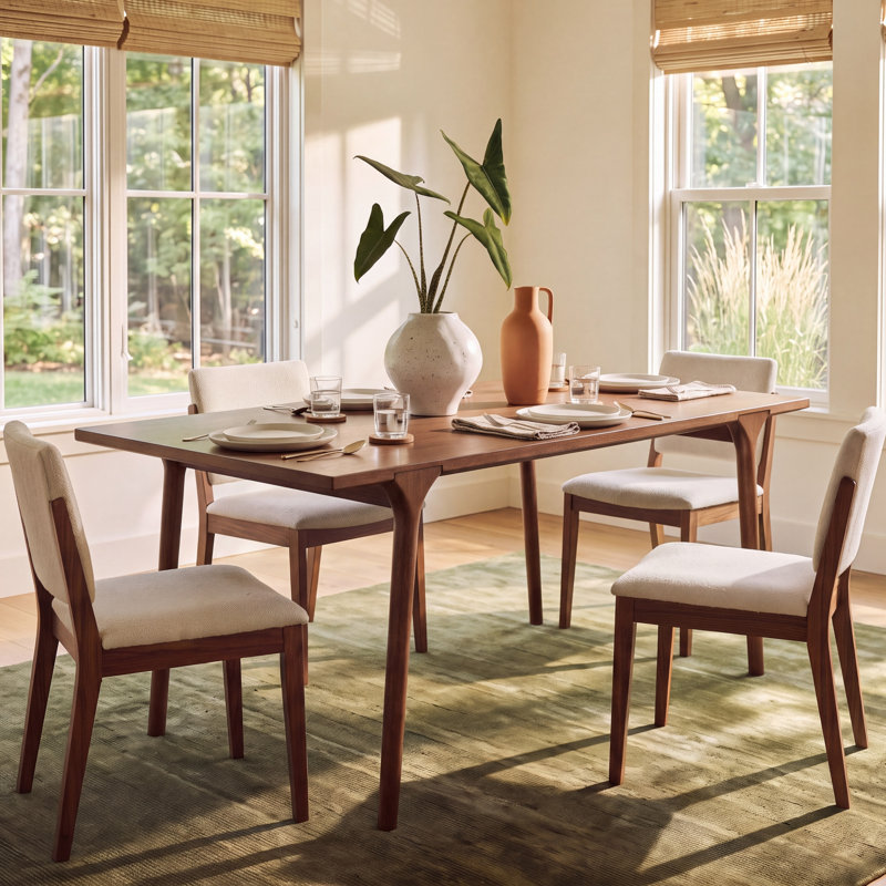 63 Inches Rectangular Solid Wood Dining Table, 29.5'‘ H x 63’' W x 31.5'' D