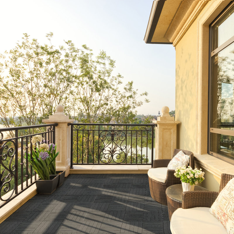Carreaux de terrasse en plastique PE, Gris