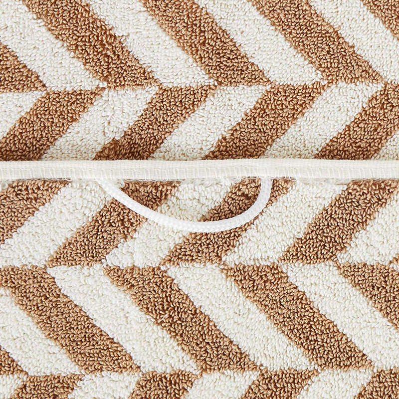 Schlueter Plush Hand Towel, Brown/White