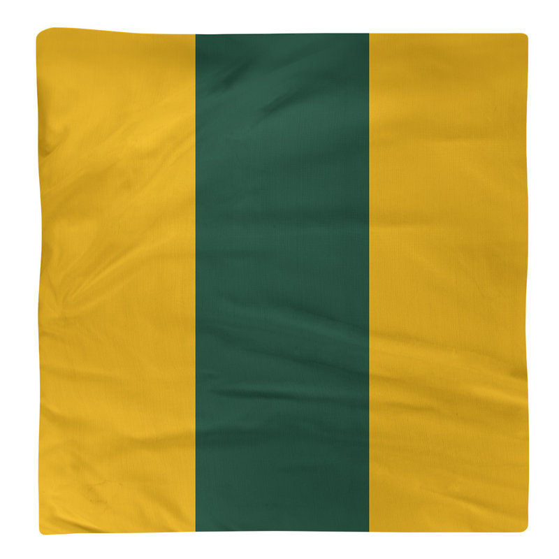 Striped Square Napkin, 10" x 10", Harvest Gold/Forest Green/Harvest Gold, Polyester