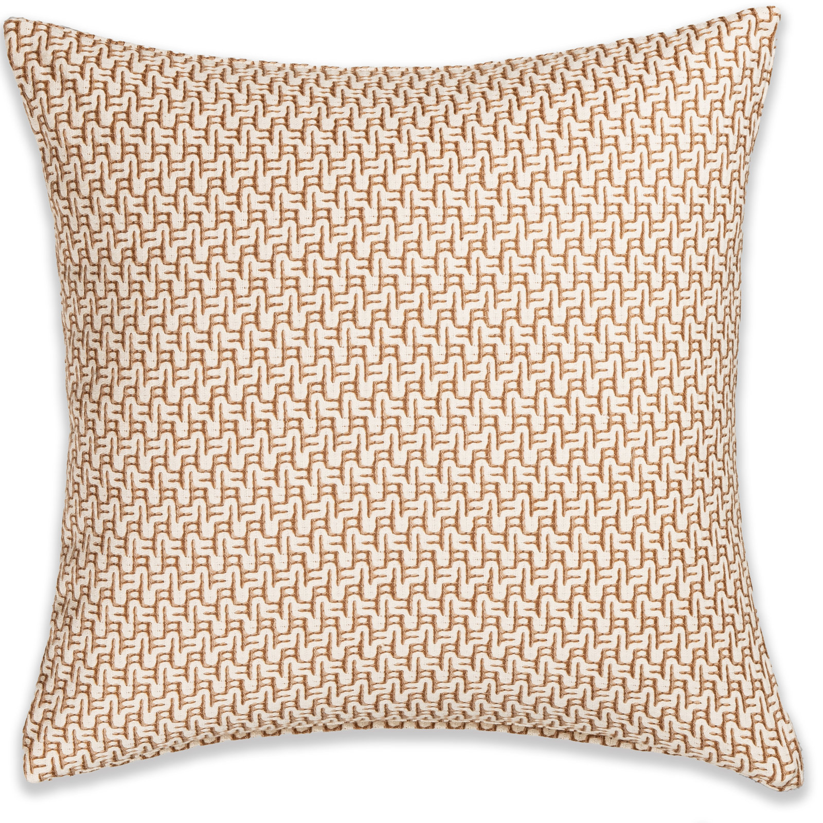 Cascade Geometric Accent Pillow, Square 20", Polyester, Orange