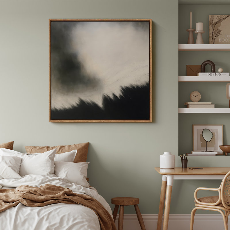 Art mural encadré abstrait rétro antique classique pour chambre à coucher, H 16 po x l 16 po, Naturel