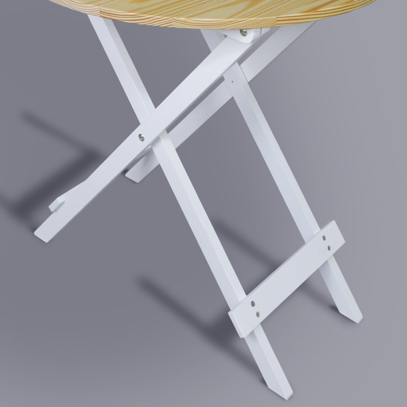 No Assembly Required 100% Solid Wood Round Folding Table