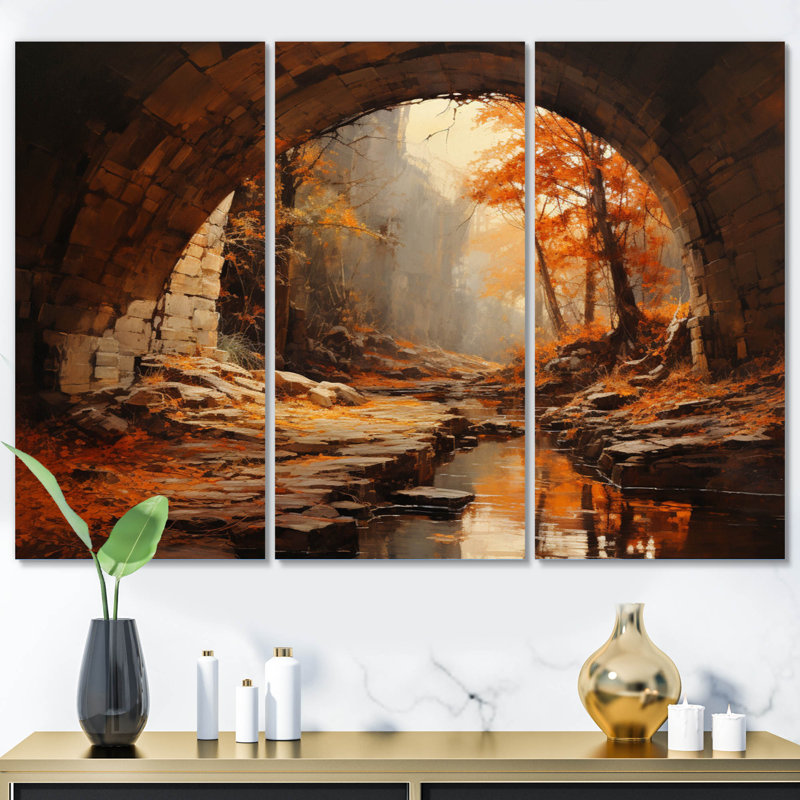 Beige tunnel rustique 3 pièces, H 40 po x l 60 po x P 1 po