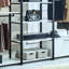 Armoire en bois blanche autoportante - structure en métal, tiroirs très profonds, et chaleur rayure E0 avec structure de structure, espace de rangement, résistance, planche