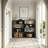 5 Tier Wood Narrow Bookcase ,Small Expandable Book Shelf-123043484-123043485
