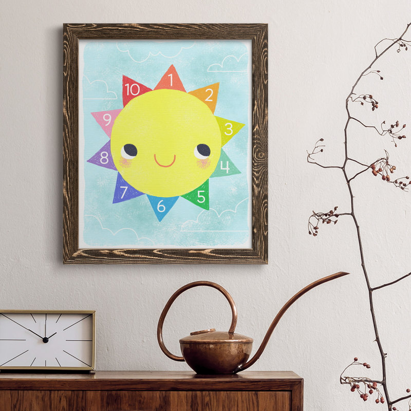 «Counting Sun» - Cadre photo, impression sur toile, H 37,5 po x l 27,5 po x P 1,5 po, Noyer