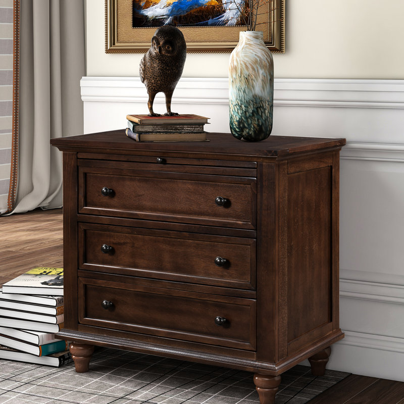 Armoire de bureau en bois massif à 3 tables polyvalentes et pratiques pour la maison, Brun
