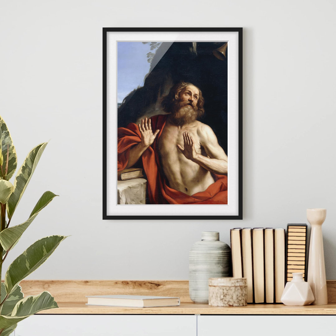 Gerahmtes Poster Saint Jerome von Guercino