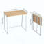 Bureau pliable, table pliable de 31,5 po pour petits espaces avec crochets de rangement, table d'ordinateur peu encombrante, poste d'écriture pour bureau à domicile, assemblage facile