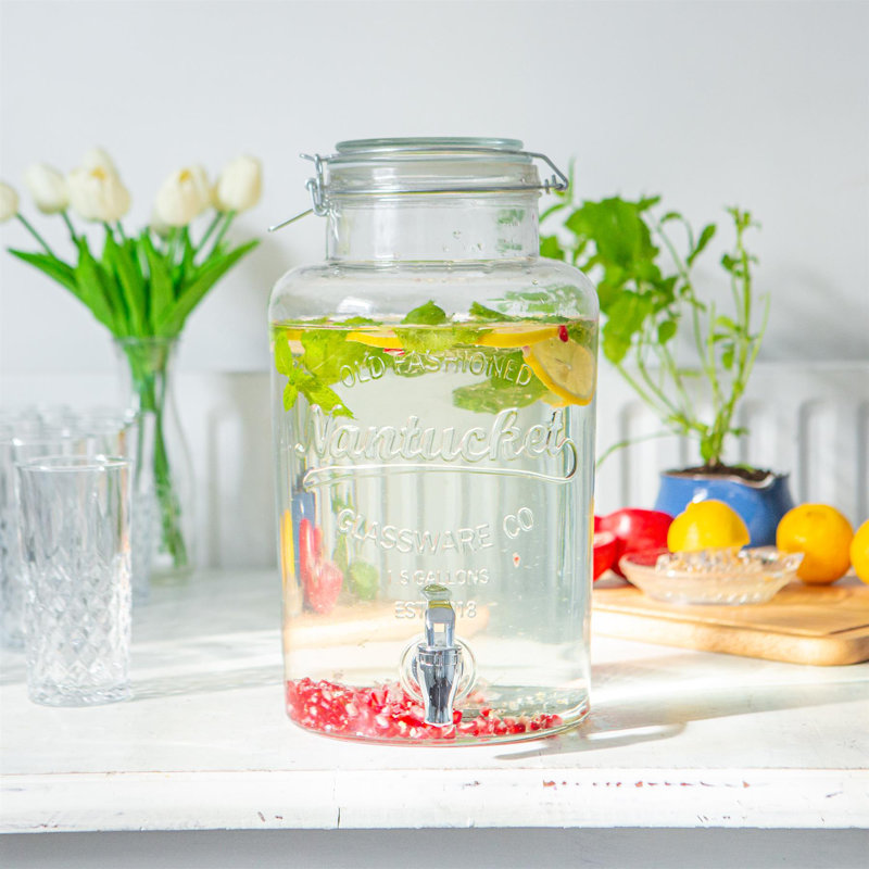 Rink Drink Glass Drinks Dispenser with Tap, 6.5L