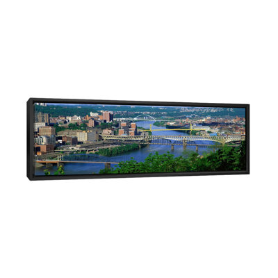 Monongahela River, Pittsburgh, Pennsylvania - Wrapped Canvas Panoramic Photograph
