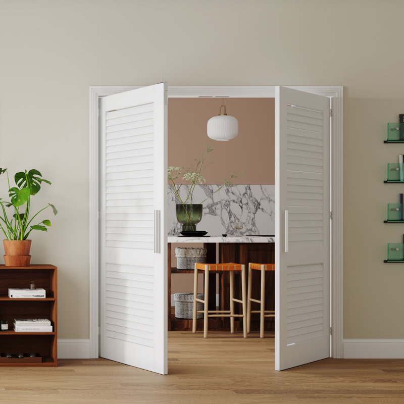 Intérieur de la porte de garde-robe moderne avec portes françaises pour garde-robe avec porte réglable et poignée réglable