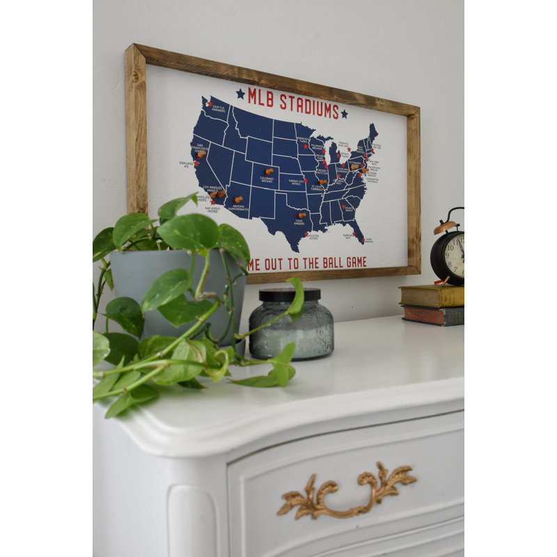 Mlb States Pinboard, Blanc, H 16 po x l 28 po