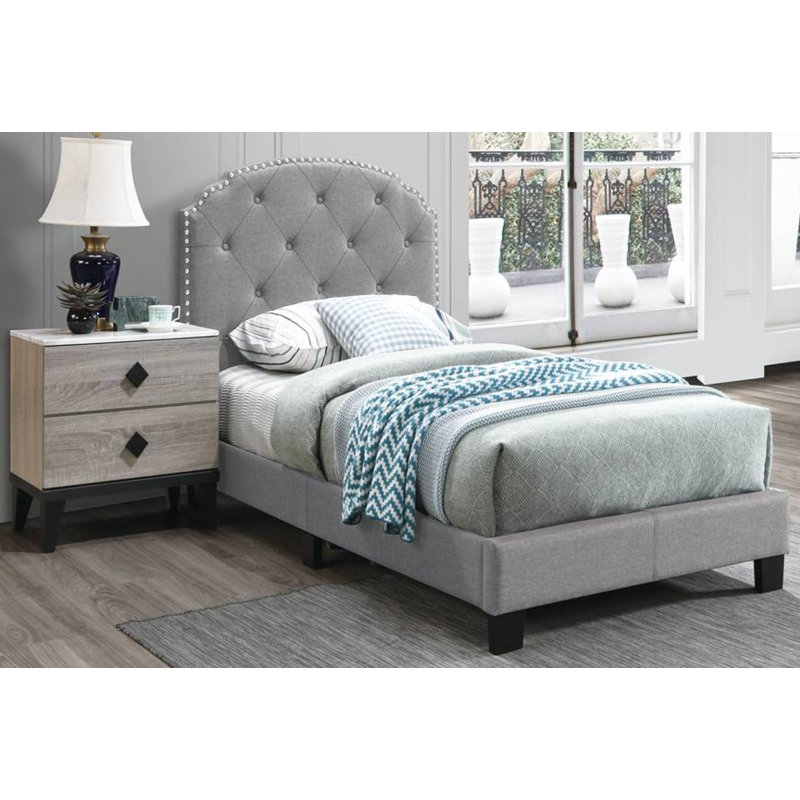 Gurdas Piece Bedroom Set, Light Grey, Queen