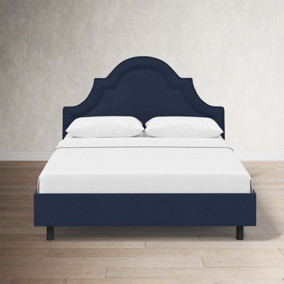 Knipe Upholstered Unfinished Scalloped Bed