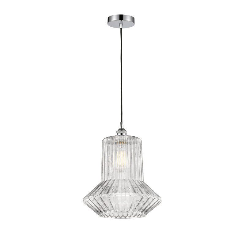 Luminaire suspendu simple à 1 lumière Boalsburg, Chrome poli