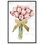 «Floral and Botanical Dusty Pink Tulips Gold Florals», reproduction d'impression sur toile