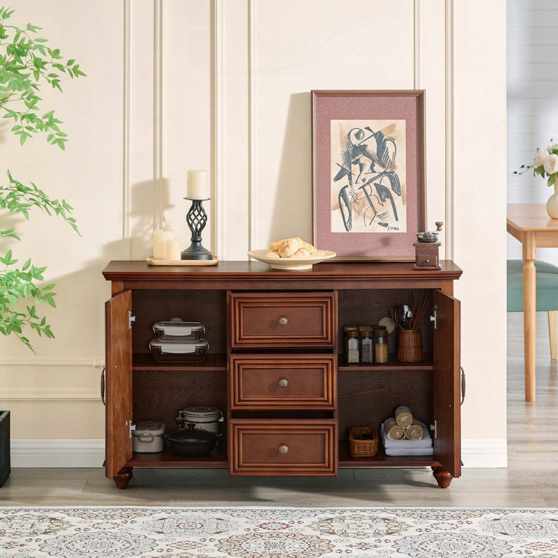 Mid Century Modern Sideboard Buffet Cabinet with Gourd-Shaped Legs