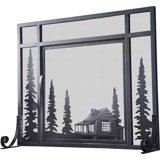 Single Panel Steel Fireplace Screen