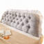 Cotton Grey Rectangular Backrest Back Cushion