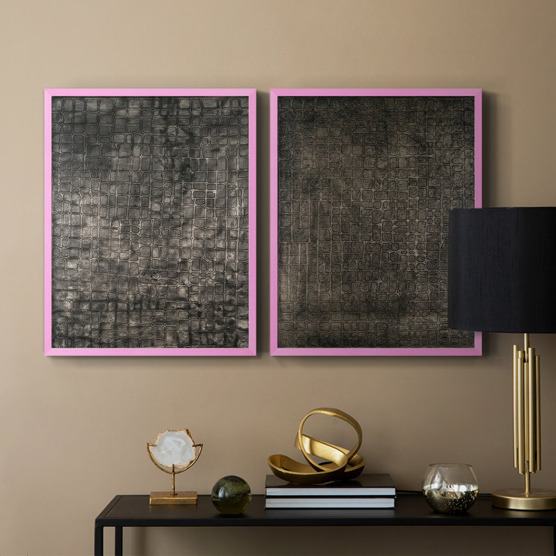 «Lattice Luster II», reproduction encadrée de qualité supérieure - prête à être accrochée - aucun clou requis - aucun clou requis