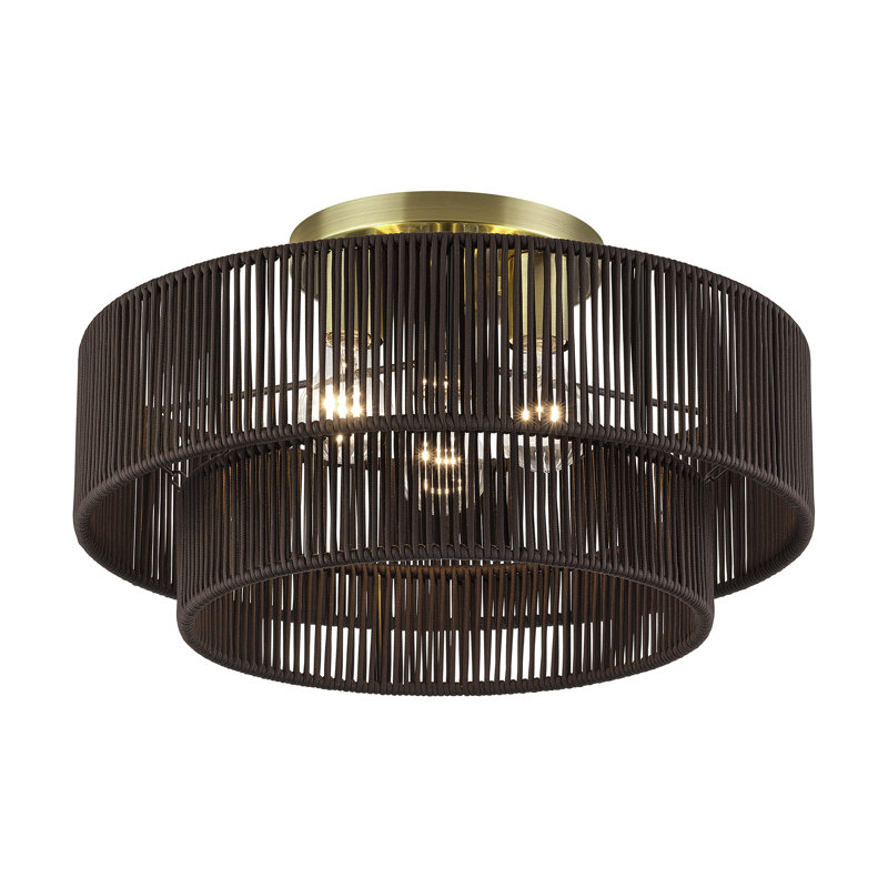 Laiton antique Acordia, Laiton antique, Brun, H 10 po x l 18 po x P 18 po
