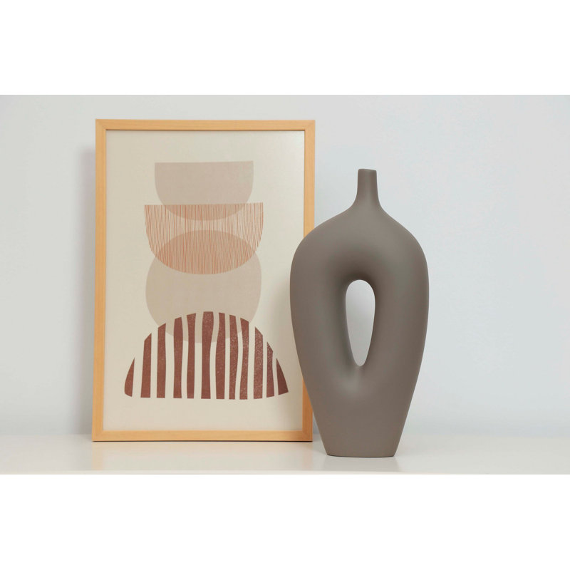Cyna Ceramic / Porcelain Table Vase, Grey