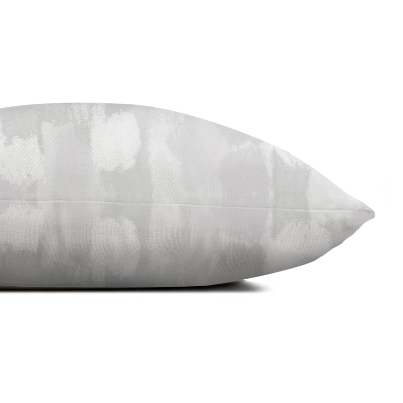 Abstract Outdoor Reversible Throw Pillow, White