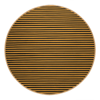 Machine Washable Horizontal Stripes Brown Area Rug