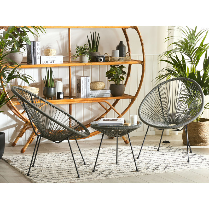 Broseley 2 Seater Bistro Set, Dark Grey