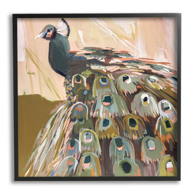 " Abstract Peacock Portrait " by Jenny Westenhofer