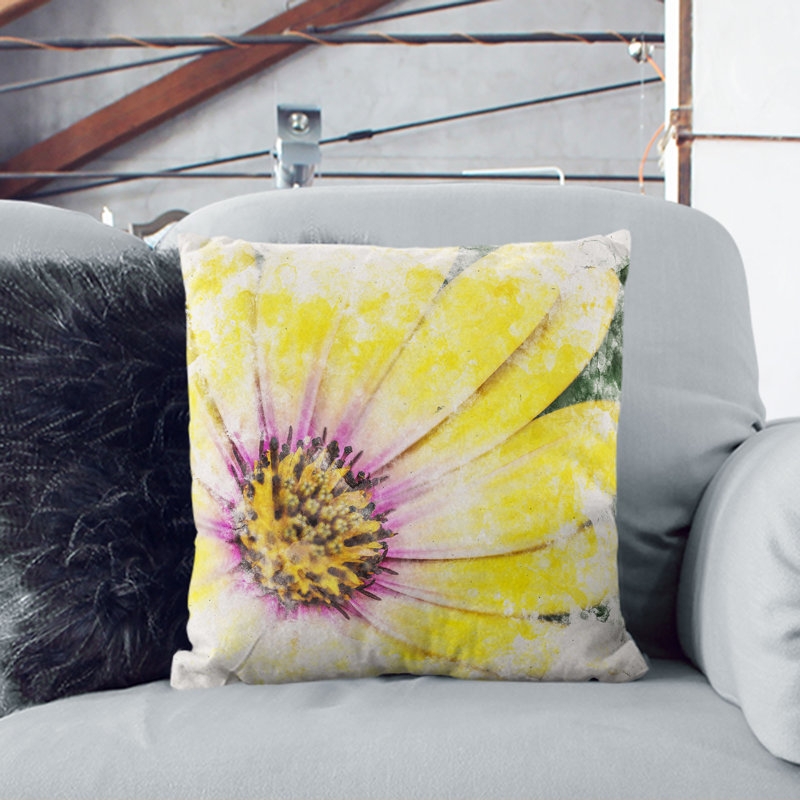 Gerbera Flower Cushion with Filling, 55cm H x 55cm W x 20cm D