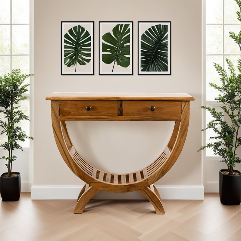 Lukats Solid Wood Console Table, 75" H x 90" W x 30" D