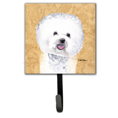 Porte-laisse bichon frisé et crochet mural bichon