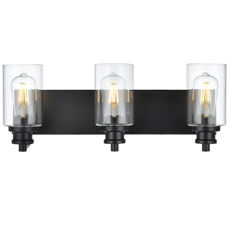 3 - Light Dimmable Vanity Light, Black