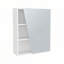 Medicine Cabinet with Mirrored Door and Open Storage